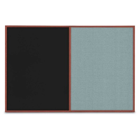 United Visual Products Slim Style Indoor Enclosed Corkboard, 42 UVRDS42SBH-WHITE-BUFF